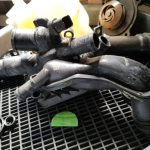 R55 冷却水漏れ サーモスタット ウォーターポンプ エクスパンションタンク 交換